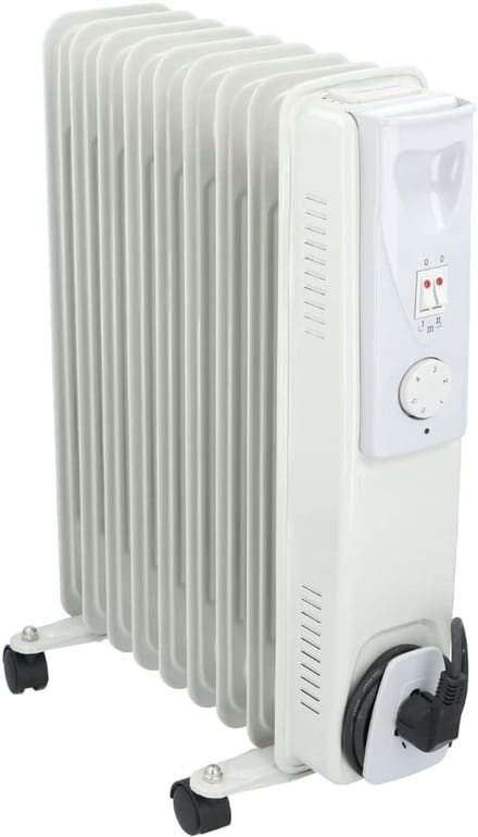Olieradiator - Elektrische kachel - Ruimte verwarmen - Instelbare thermostaat - 2000W - Wit