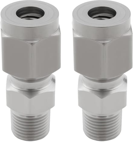 Dailygoods- Buisfitting 1/8" Npt tot 1/4" - Rvs Compressie - Dubbele