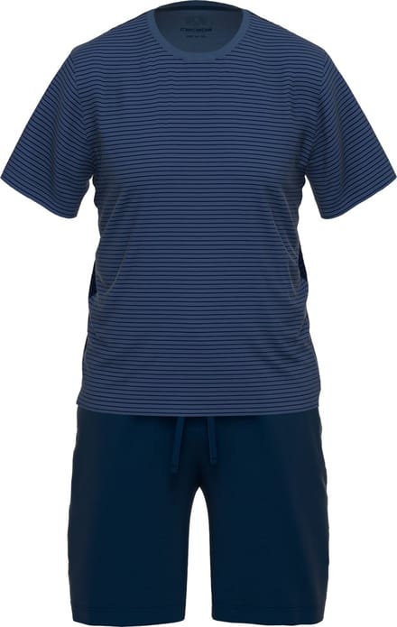Ceceba Bamboo Heren Shortama - Blauw - Gestreept