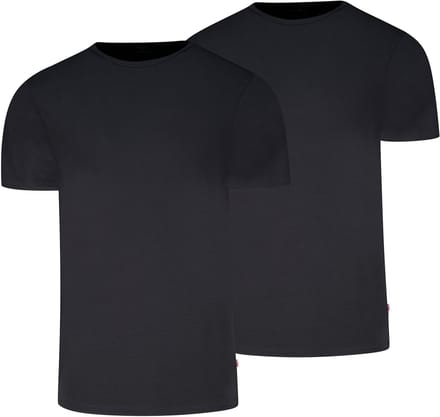 Levi's T-shirt Solid Crew Donkerblauw (navy) Grijs 2Pack - Maat S - Heren - Basic T-shirt