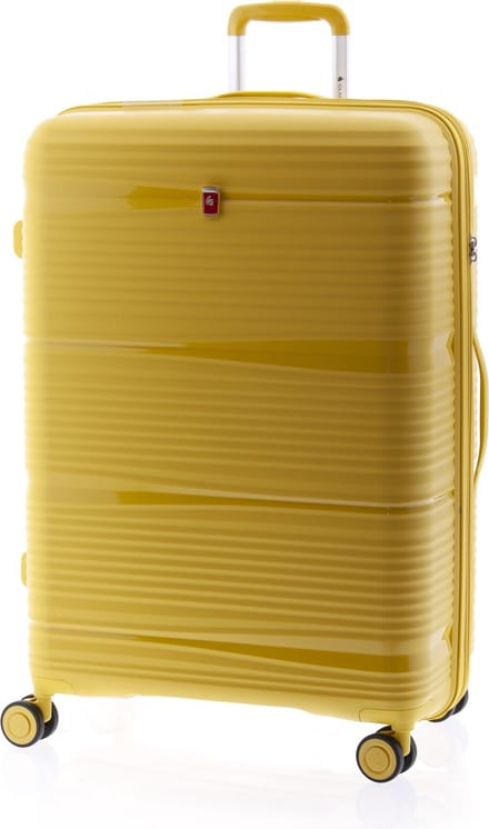 Gladiator Bionic Grote Koffer - 76 cm - 100/110 liter - Expandable - TSA slot - Eco Friendly Recyclebaar PP - Geel