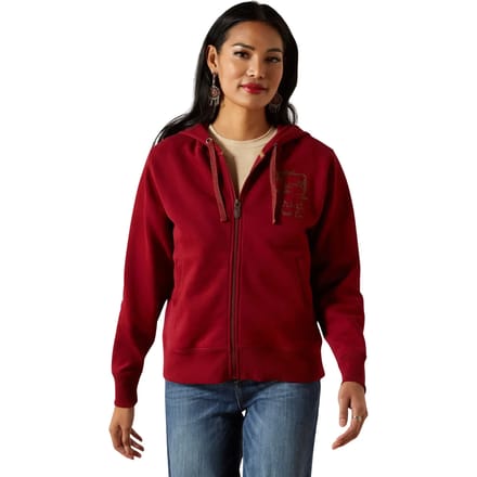 Damescapuchon met volledige rits Ariat Stitched