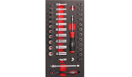 BIKESERVICE Module-inleg "Dopsleutelset" – 39-delig (1/4")
