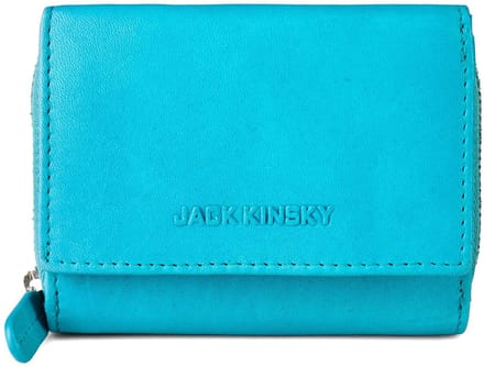 Jack Kinsky Aruba Portemonnee RFID-bescherming Leer 10 cm - Dames - Horizontaal - türkis