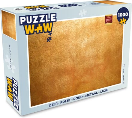 Puzzel IJzer - Roest print - Goud - Metaal - Luxe - Legpuzzel - Puzzel 1000 stukjes volwassenen