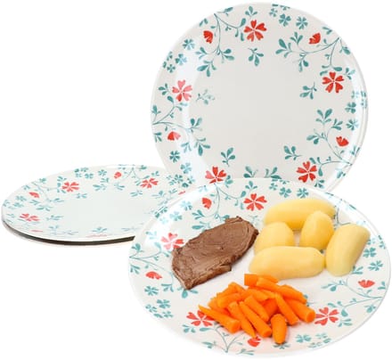Set van 4 dinerborden Bloem Turquoise Julia 26.5cm Ritzenhoff & Breker - 404371