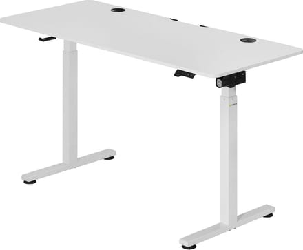 Elektrisch Verstelbaar Bureau / Sta Zit Bureau - 140 x 60 cm - Wit