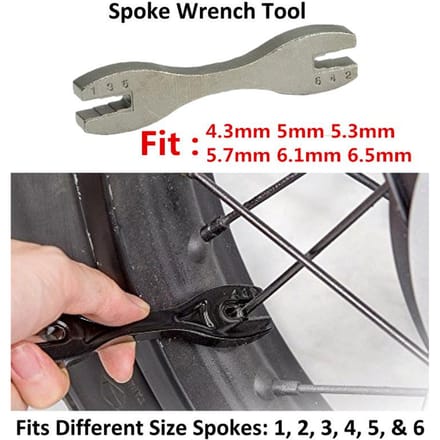 Clé à rayons portable pour motos et vélos, outil universel pour pneus de roues de tailles multiples gray