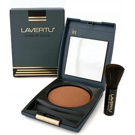 LAVERTU Terre de Soleil Bronzer - 01 Dark - 99% Natuurlijk - Inclusief spiegel en kwast