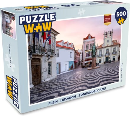 Puzzel Plein - Lissabon - Zonsondergang - Legpuzzel - Puzzel 500 stukjes