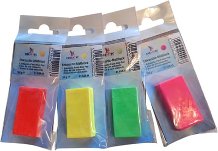 Art - idee set 4 neonblokken voor Encaustic