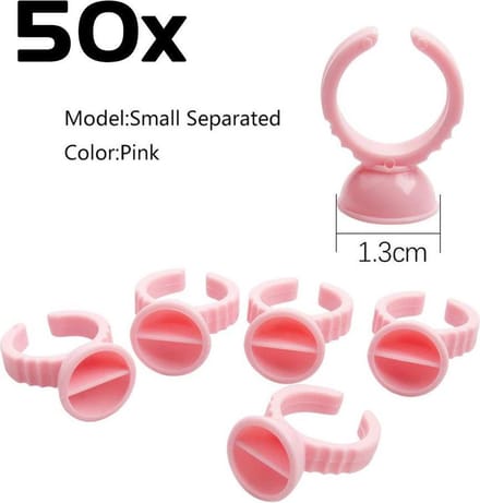 DW4Trading Ring Permanente Make-up - 50 Stuks - Roze - Dubbel