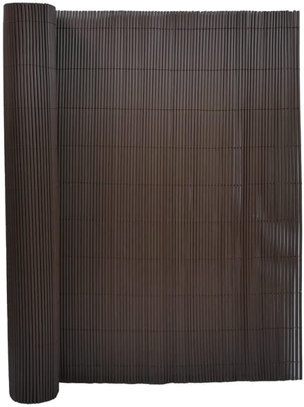 Dailygoods - Tuinscherm 100x300 cm - Bruin PVC Windbestendig en Weerbestendig