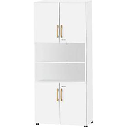 Schäfer Shop Select Start Off Combinatiekast hout, 6 OH, afsluitbaar, B 800 x D 420 x H 2240 mm, hout, wit