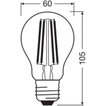 Osram E27 LED Lamp | 2.2W 4000K 220V/240V 840 470Lm | 320°
