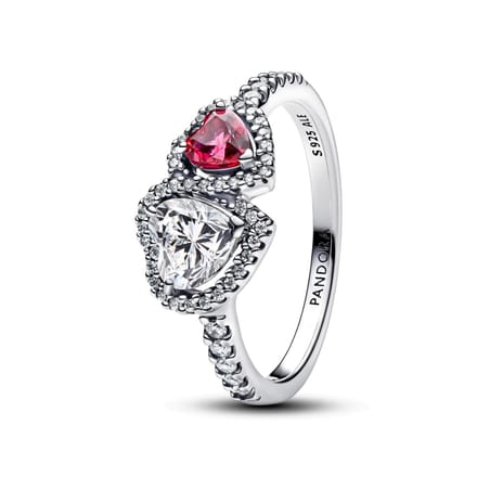 Pandora 193662C01-54 - Halo Hearts - Silver - Ring-54 is maat 17.25