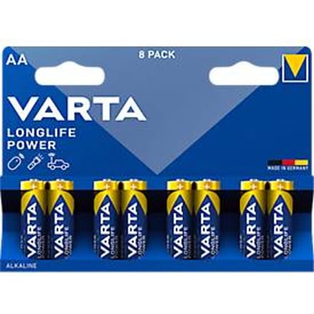 VARTA-batterijen Longlife Power, spanning 1,5 V, bijzonder lange levensduur, Mignon AA, 8 stuks