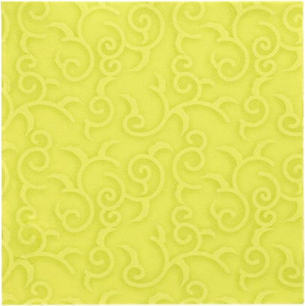 50 Servetten ROYAL Collection 1/4 vouw 40 cm x 40 cm lime Casali