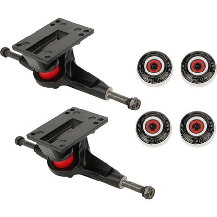Kwaliteit Dubbel Gebogen Skateboard Wiel Beugel Brug Set Kit Accessoire Combinatie gray