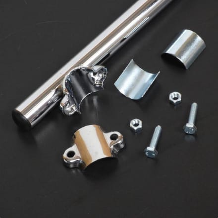Guidon universel pour Auto acier chromé Ø 32/35mm Neuf