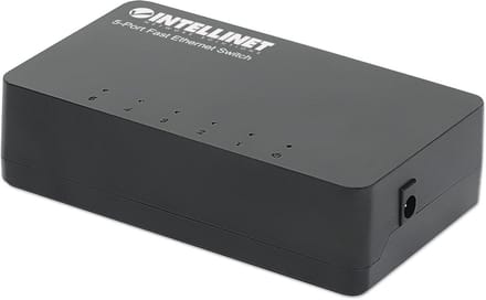 Desktop 5-Poorts Fast Ethernet Switch Zwart voor Thuis en Kantoor
