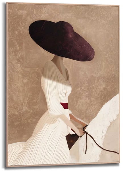 Schilderij Elegante Ruiter - 70 x 50 - Hout - REINDERS