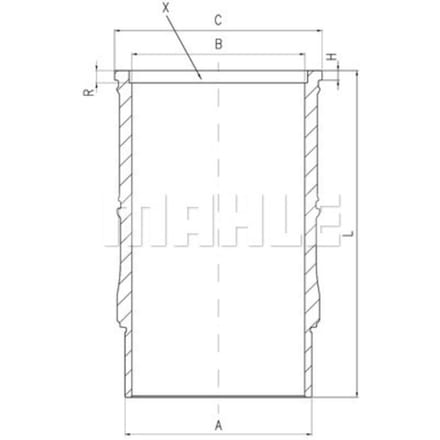 Voering, cilinderkop MAHLE 001 LW 00142 001