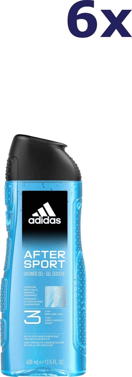 6x Adidas shower 3-in-1 after sport 400ml