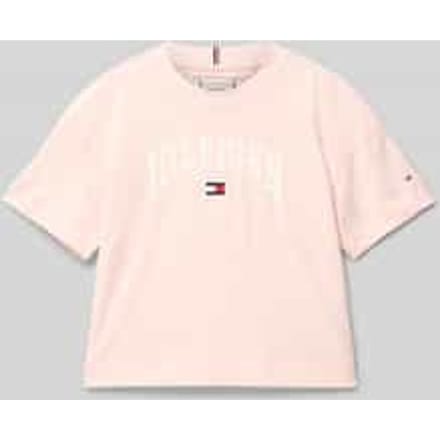T-shirt met ronde hals en labelstitching