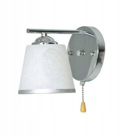 Klassieke Wandlamp met Schakelaar - Metaal & Glas