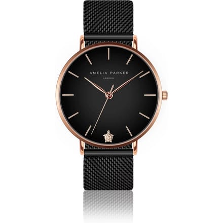 Dameshorloge Amelia Parker Midnight Moon Black Mesh