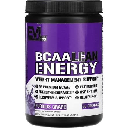 EVLution Nutrition, BCAA Lean Energy, Saveur Raisin Purieux, 10,90 oz (309 g)