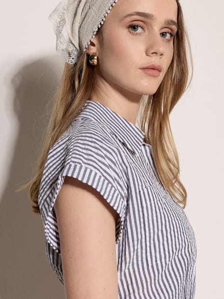 Crop top met strepen