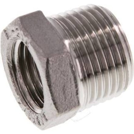 R 3/8'' x Rp 1/4'' M/F RVS Verloopring 16 Bar [2 Stuks]