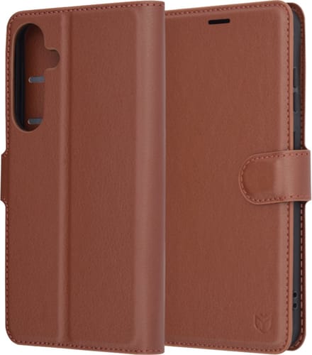 Hoesje geschikt voor Samsung Galaxy S25 Plus - Techsuit Leather Folio Book Wallet Case - Bruin
