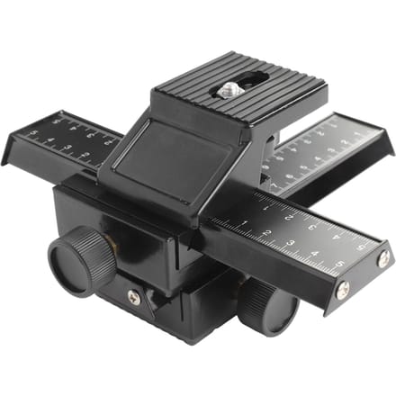 Macro Focus Rail Slider 4-weg Magnesium Aluminiumlegering Close-up Opname Slider met 1 4 Inch gray