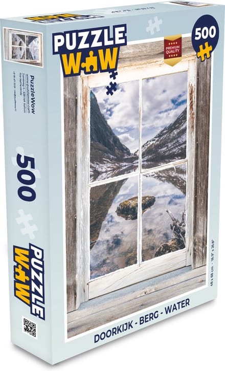 Puzzel Doorkijk - Berg - Water - Legpuzzel - Puzzel 500 stukjes