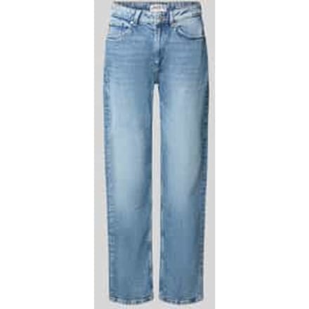 straight fit jeans van katoenmix