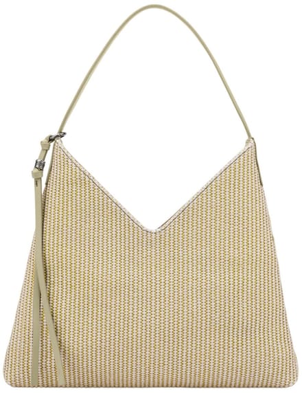 FREDsBRUDER Schoudertas City - Beach - Repeat Triangle Hobo Bag Olive Beige