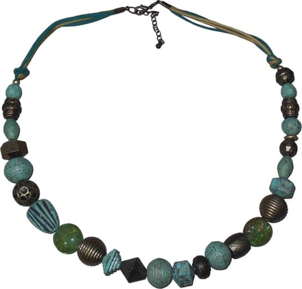 Ketting brons-groene tinten met antieke uitstraling