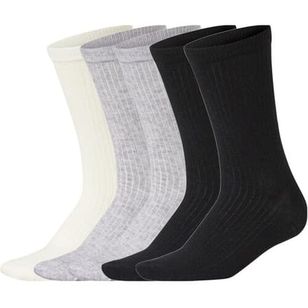 ESMARA 5 Paar sokken (Crème/grijs/zwart, 39-42)