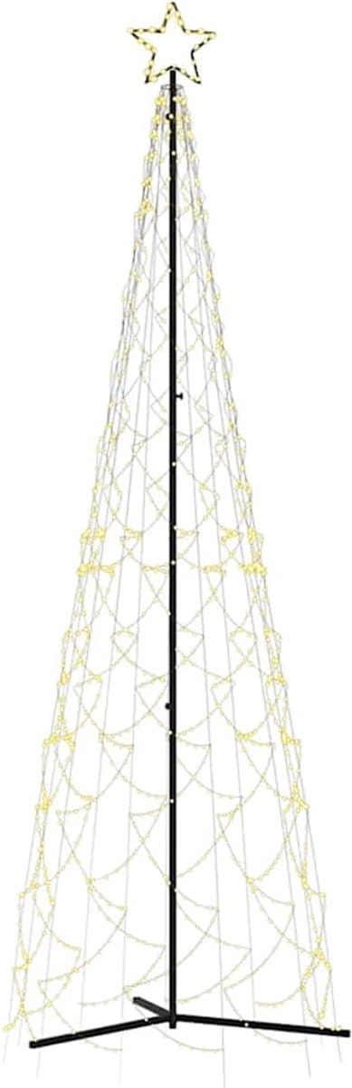 vidaXL - Kerstkegelboom - warmwit - 500 - LED's - 100x300 - cm