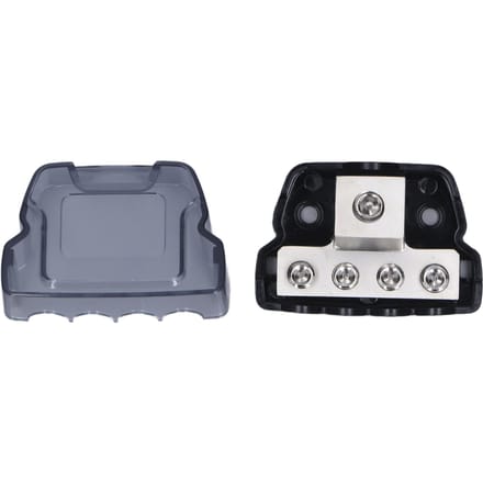 4-weg Stroomverdeelblok Versterker Zekeringhouder Massaverdeler Splitter Auto Audio Versterker gray