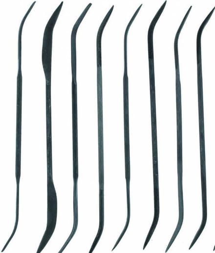 Budget riffler curved file set - gebogen vijlen - 8x