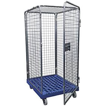Rolcontainer maat 5, zonder legborden, 1800 mm hoog, lichtblauw