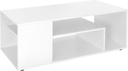 Salontafel met 4 planken 110x50x41 cm wit hout ML design