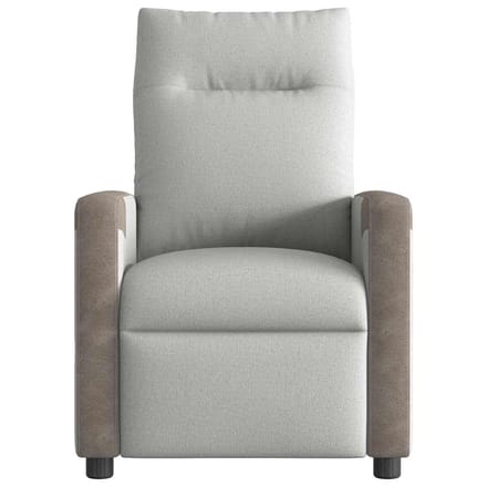 vidaXL - Fauteuil - verstelbaar - stof - wolk - grijs