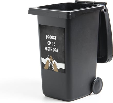 Container sticker Quotes - Spreuken - Opa - Proost op de beste opa - 40x60 cm - Kliko sticker