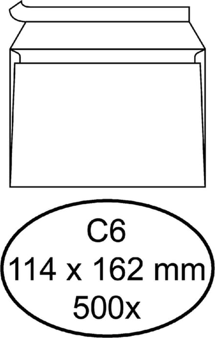 Envelop quantore bank c6 114x162 zk 80gr wt
