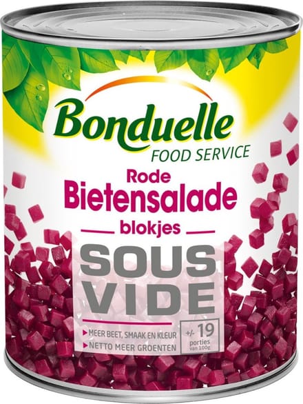 Bonduelle Sous vide Rode bietensalade blokjes - Blik 4 liter